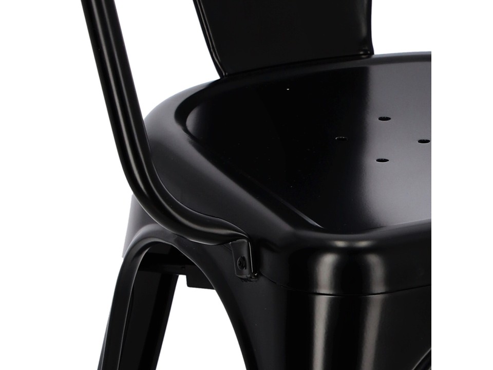 Krzesło Paris Arms czarne inspirowane Tolix - d2design